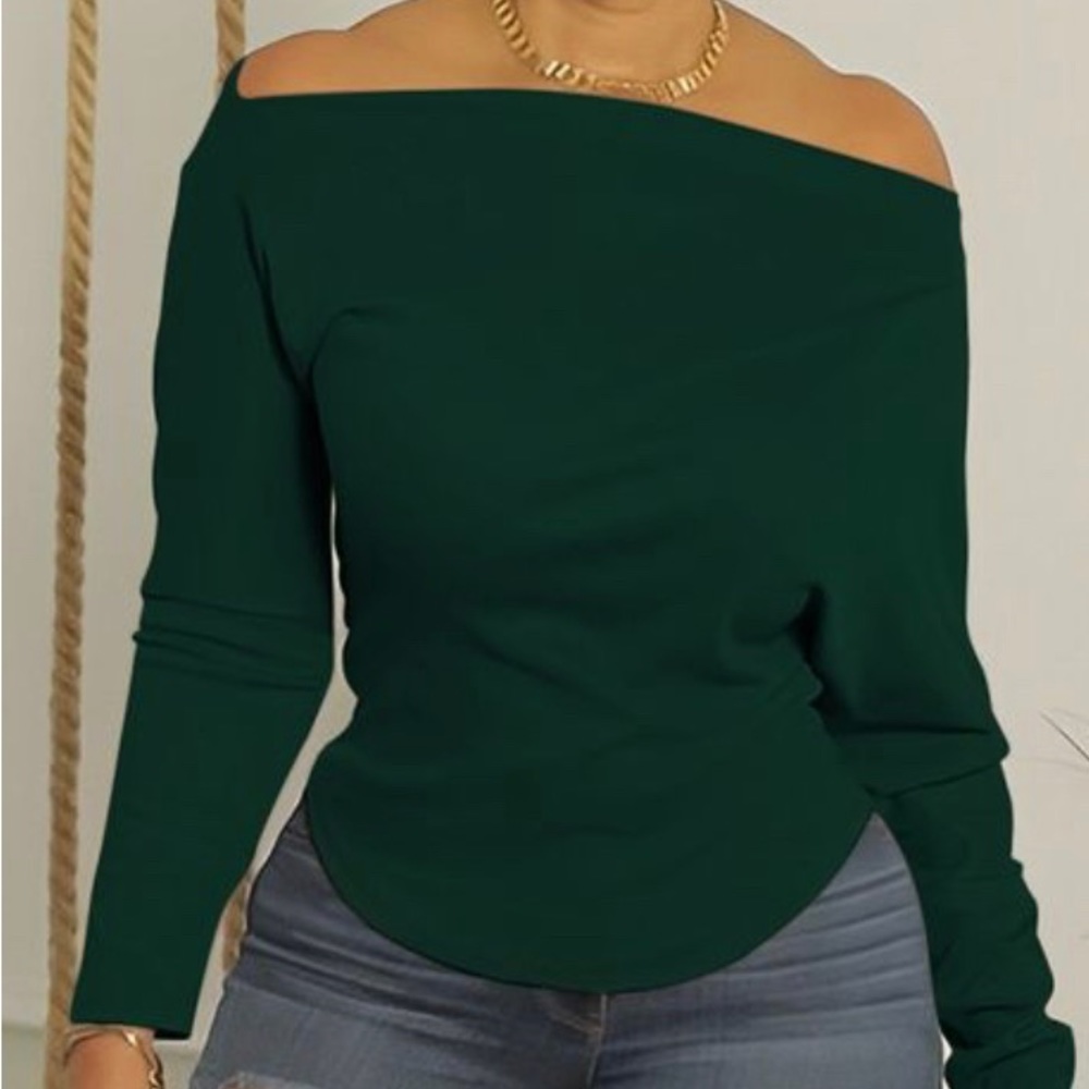 Solid color off the shoulder top
